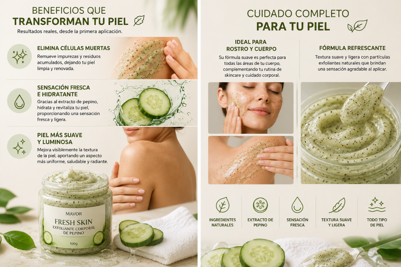 Exfoliante Corporal "Fresh Skin" de Pepino