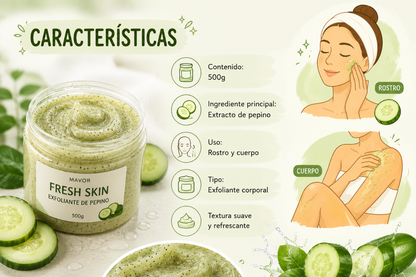 Exfoliante Corporal "Fresh Skin" de Pepino
